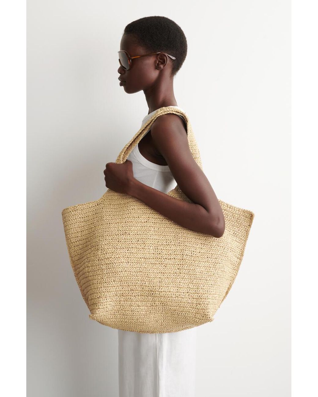COS Natural Sculpted Tote Bag