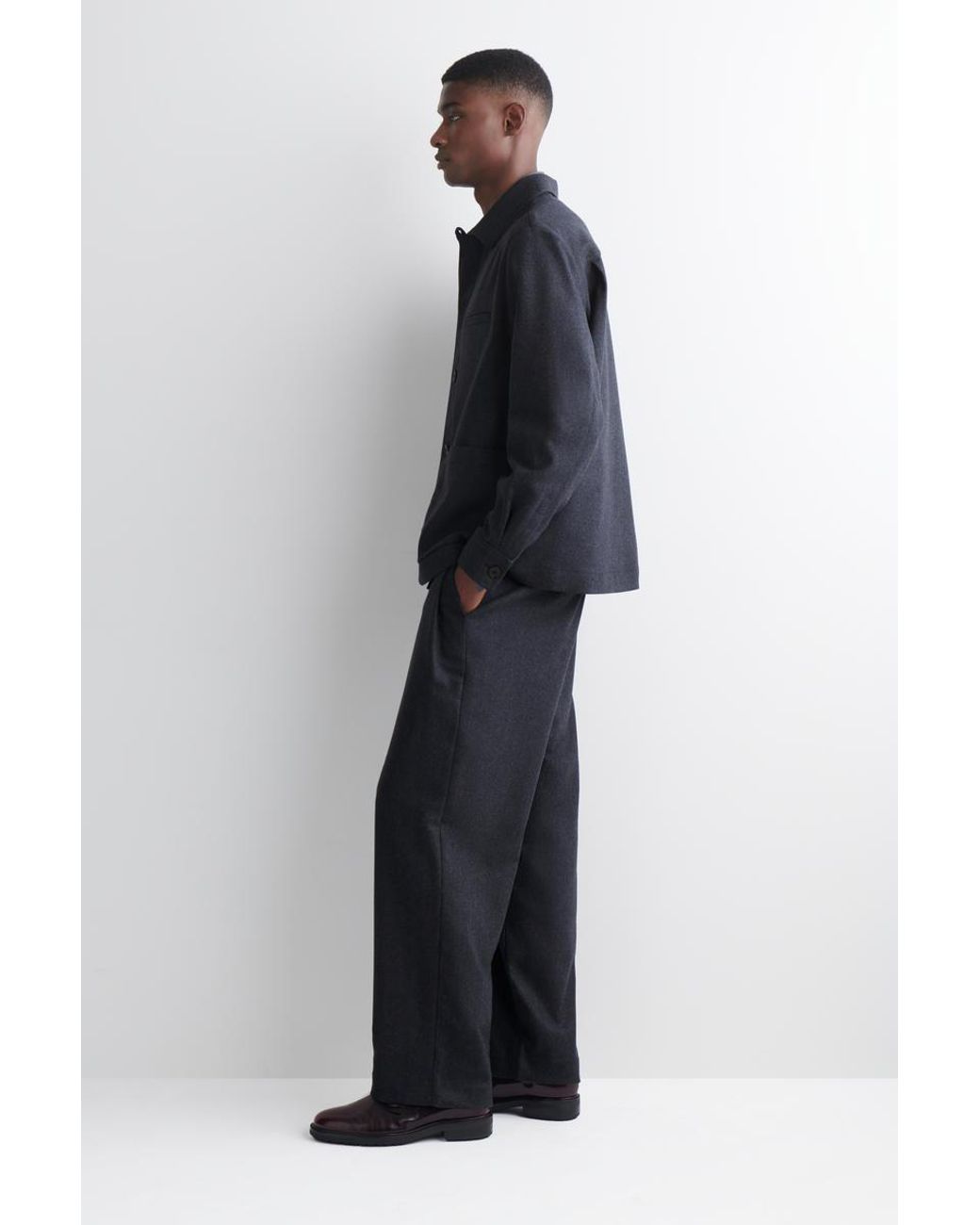 COS Wool Tapered Trousers in Blue for Men | Lyst UK