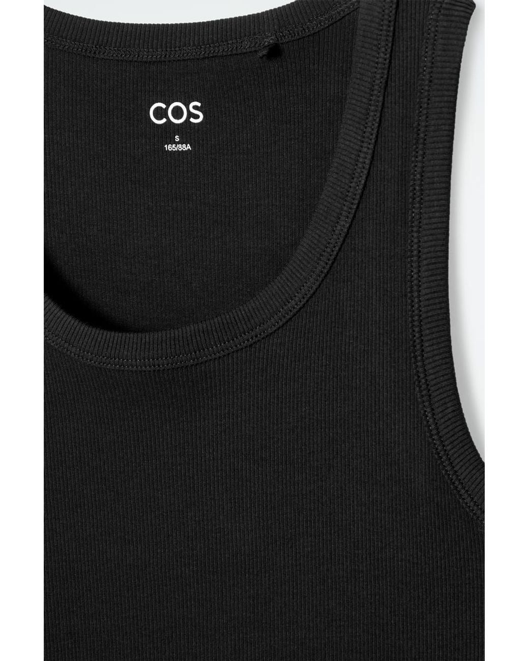 COS Black Ribbed Tank Top