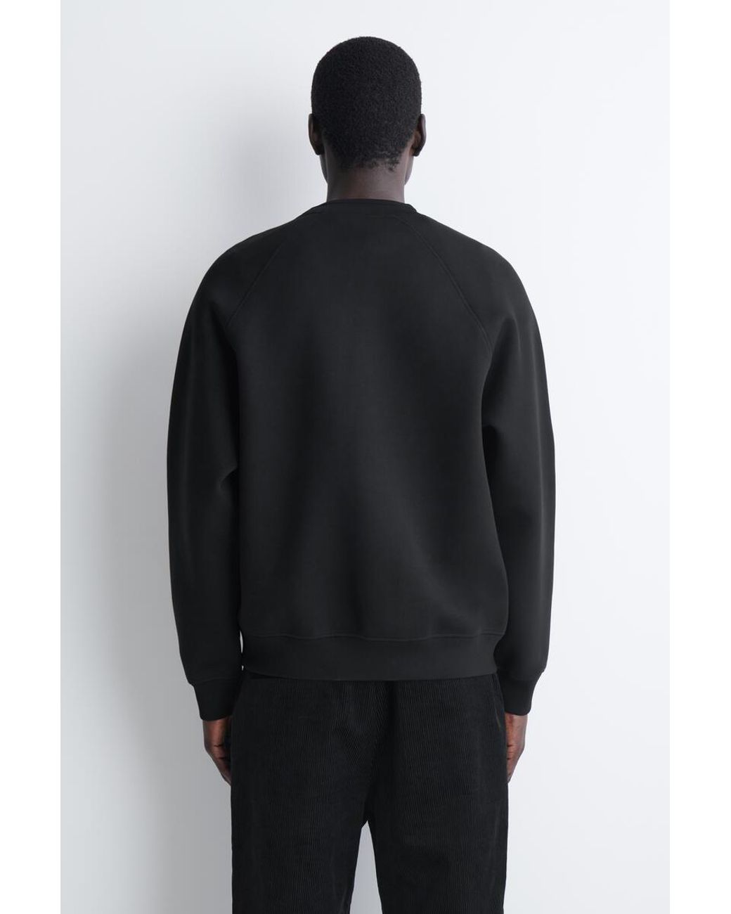 COS Black Relaxed Scuba Sweatshirt for men