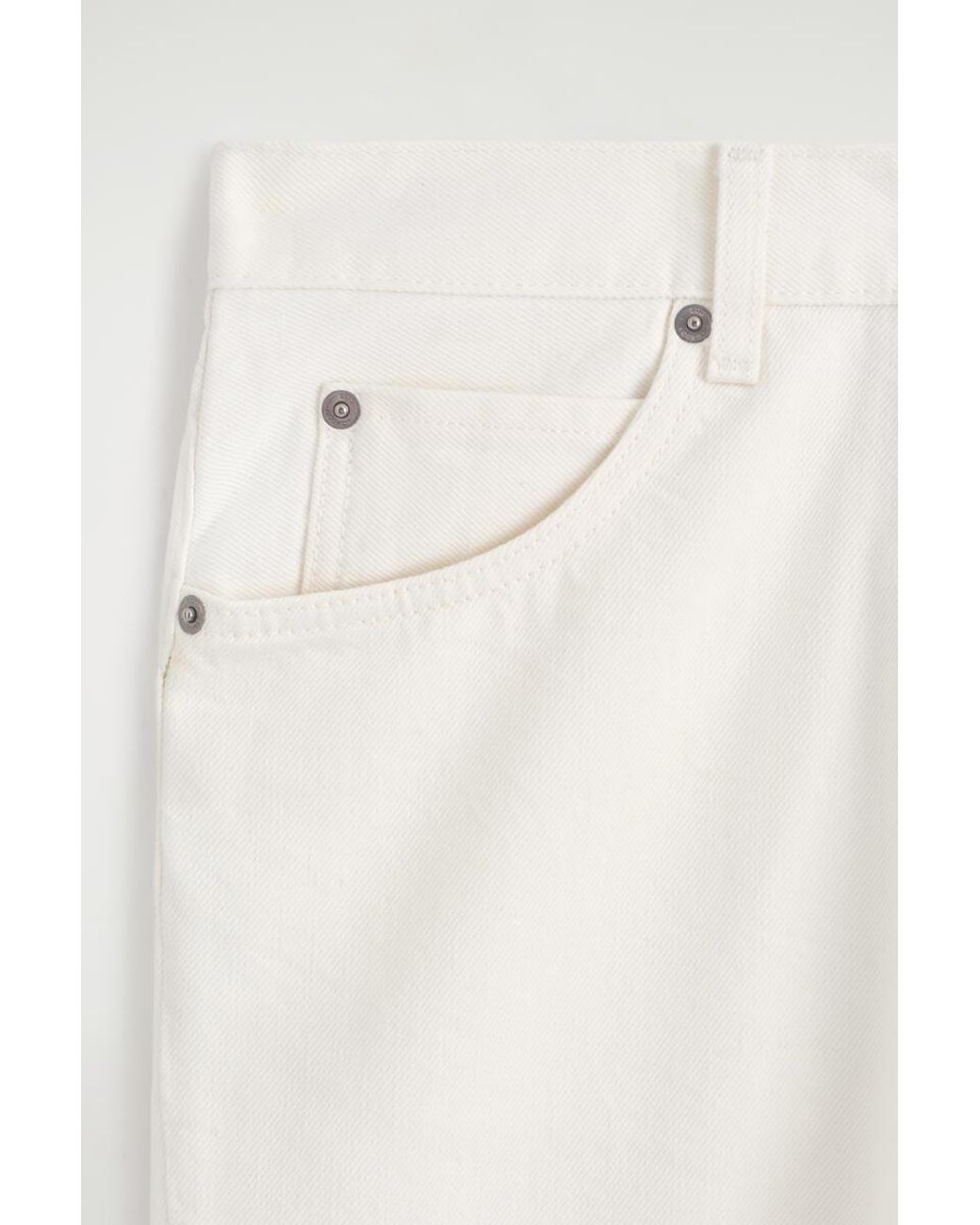COS White Valley Cropped Bootcut Jeans