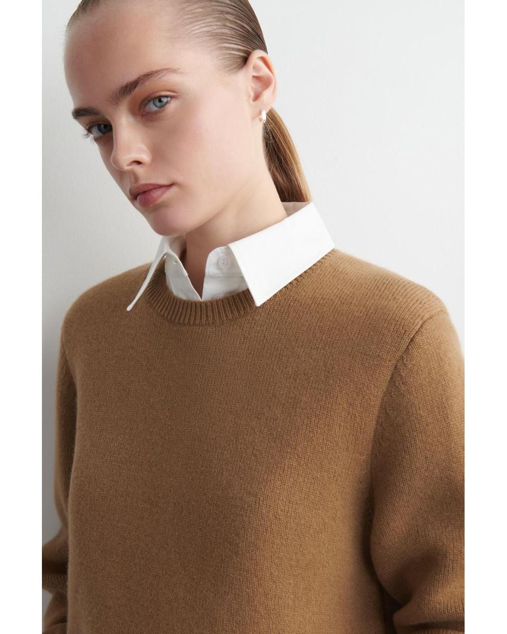 COS Natural Merino Wool Crew-Neck Sweater