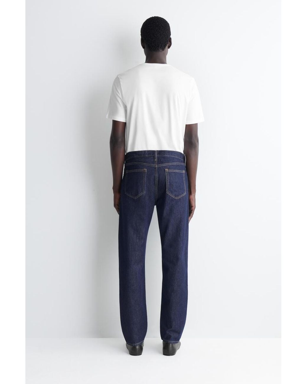 COS Blue Signature Regular-Fit Straight-Leg Jeans for men