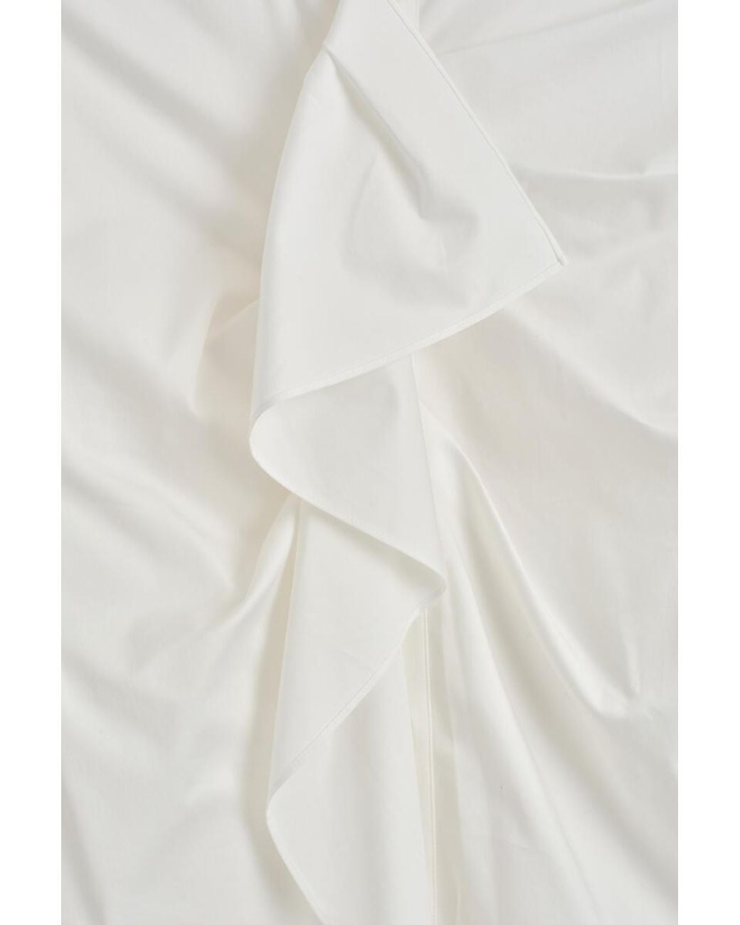 COS White Ruffled Cotton Blouse