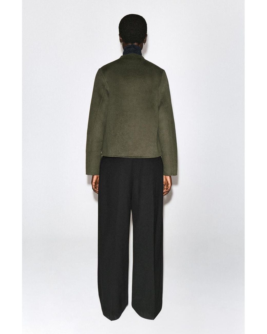 COS Green Double-Faced Wool Uniform Jacket