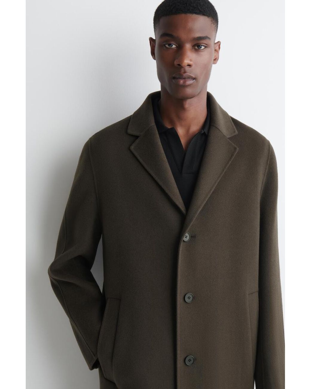 COS Brown Tailored Double-Faced Wool-Blend Coat for men