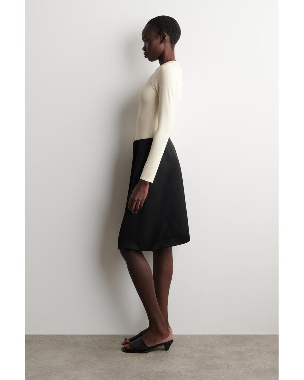 COS Natural Technical Jersey Long-Sleeved Top