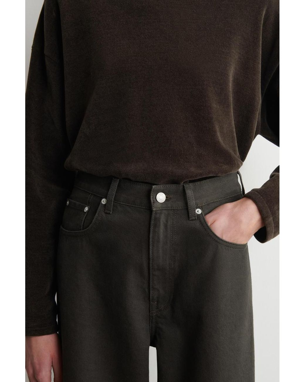 COS Black Bay Barrel-Leg Jeans