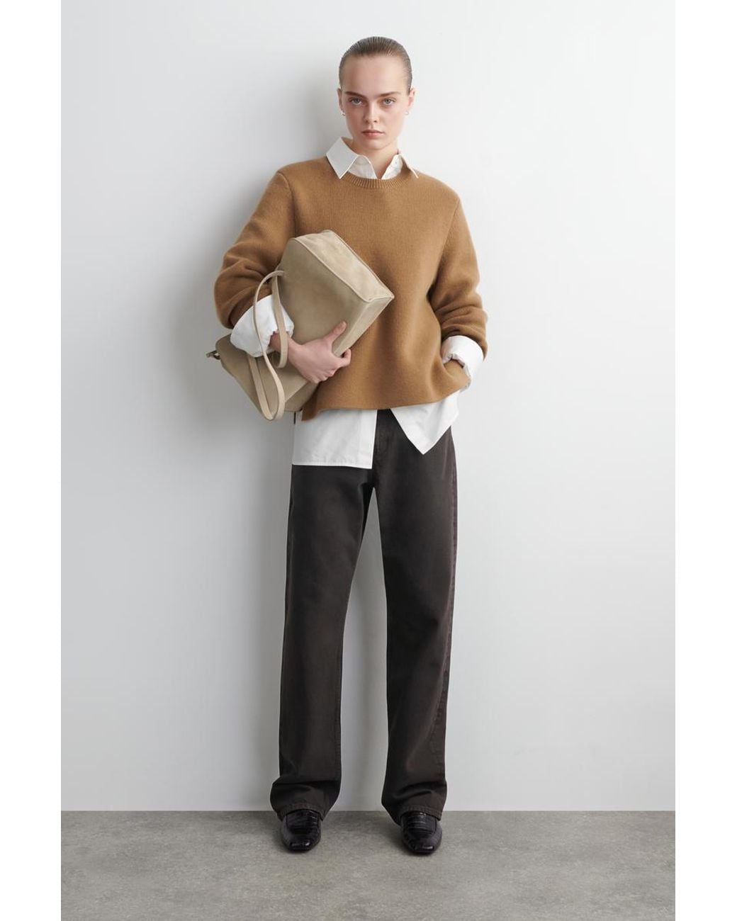 COS Natural Merino Wool Crew-Neck Sweater