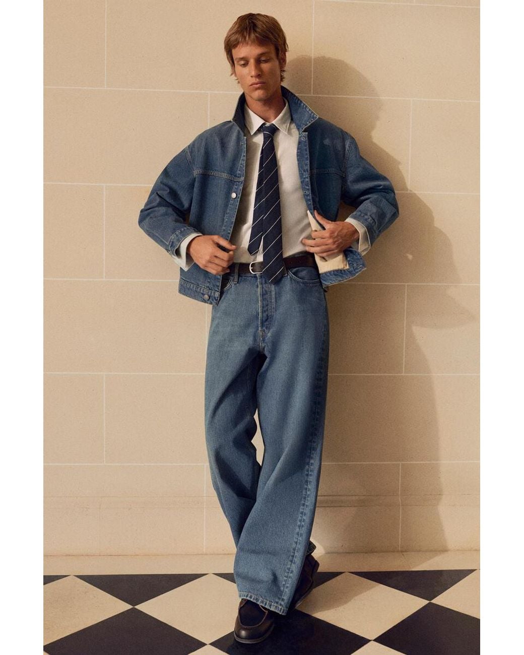 COS Blue Denim Shirt Jacket for men
