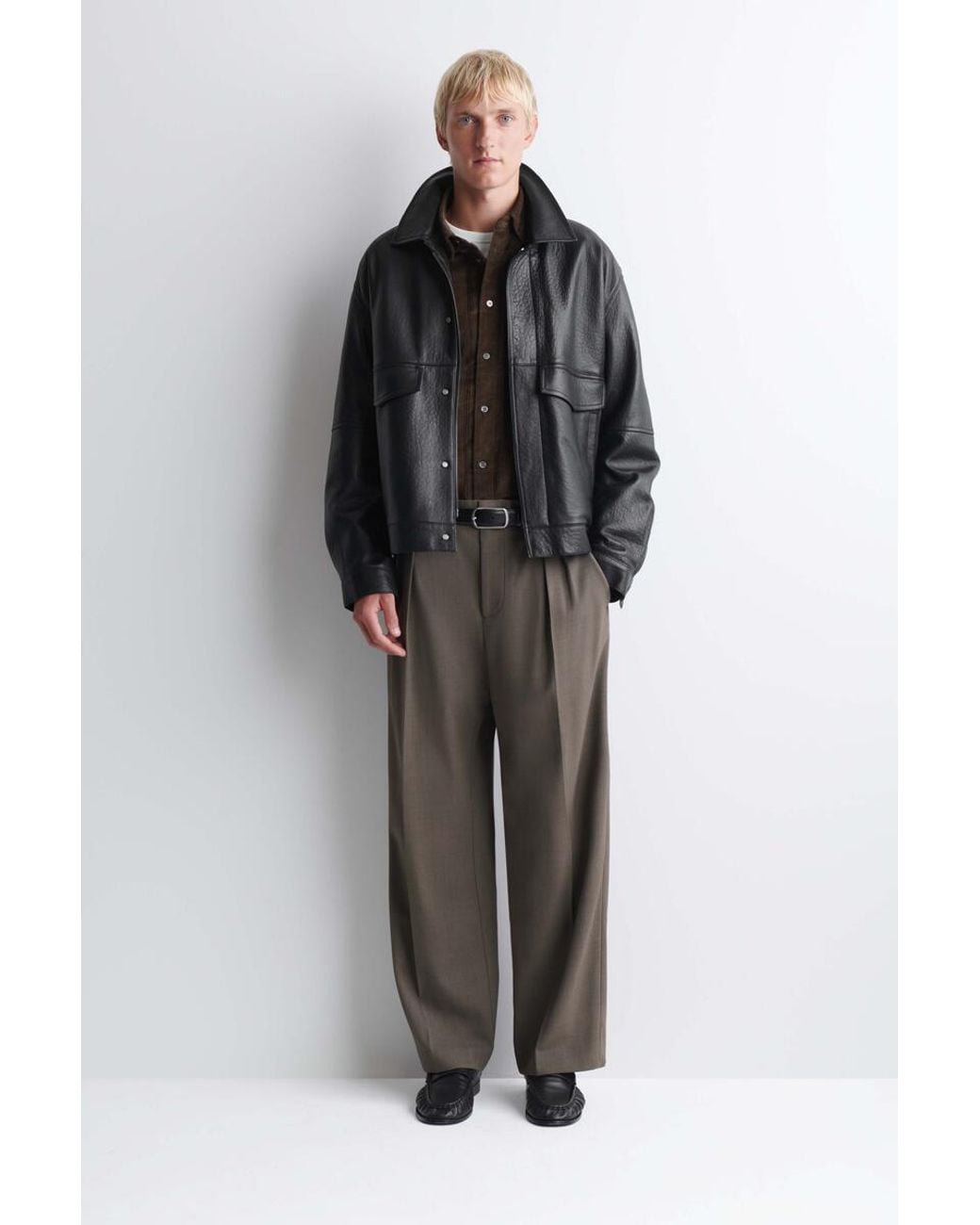 COS Brown Relaxed Corduroy Shirt for men