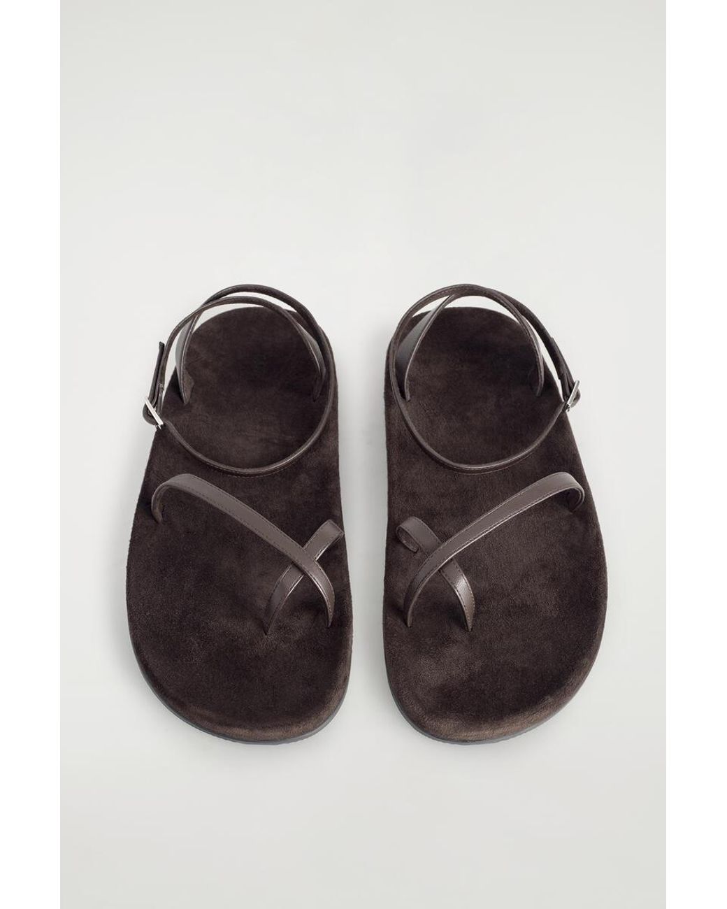 COS White Minimal Leather Sandals