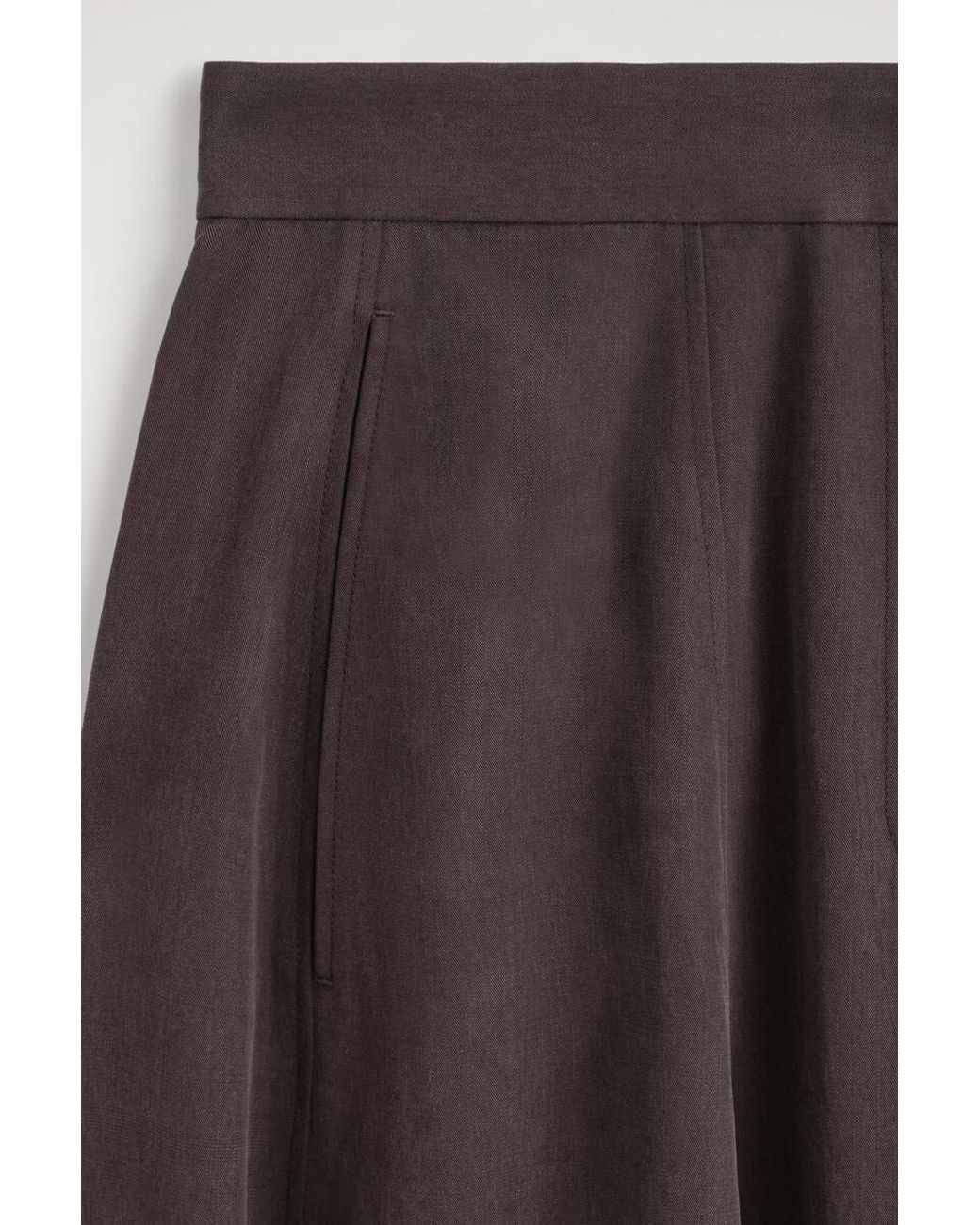COS Brown Toggle-Hem Balloon Trousers