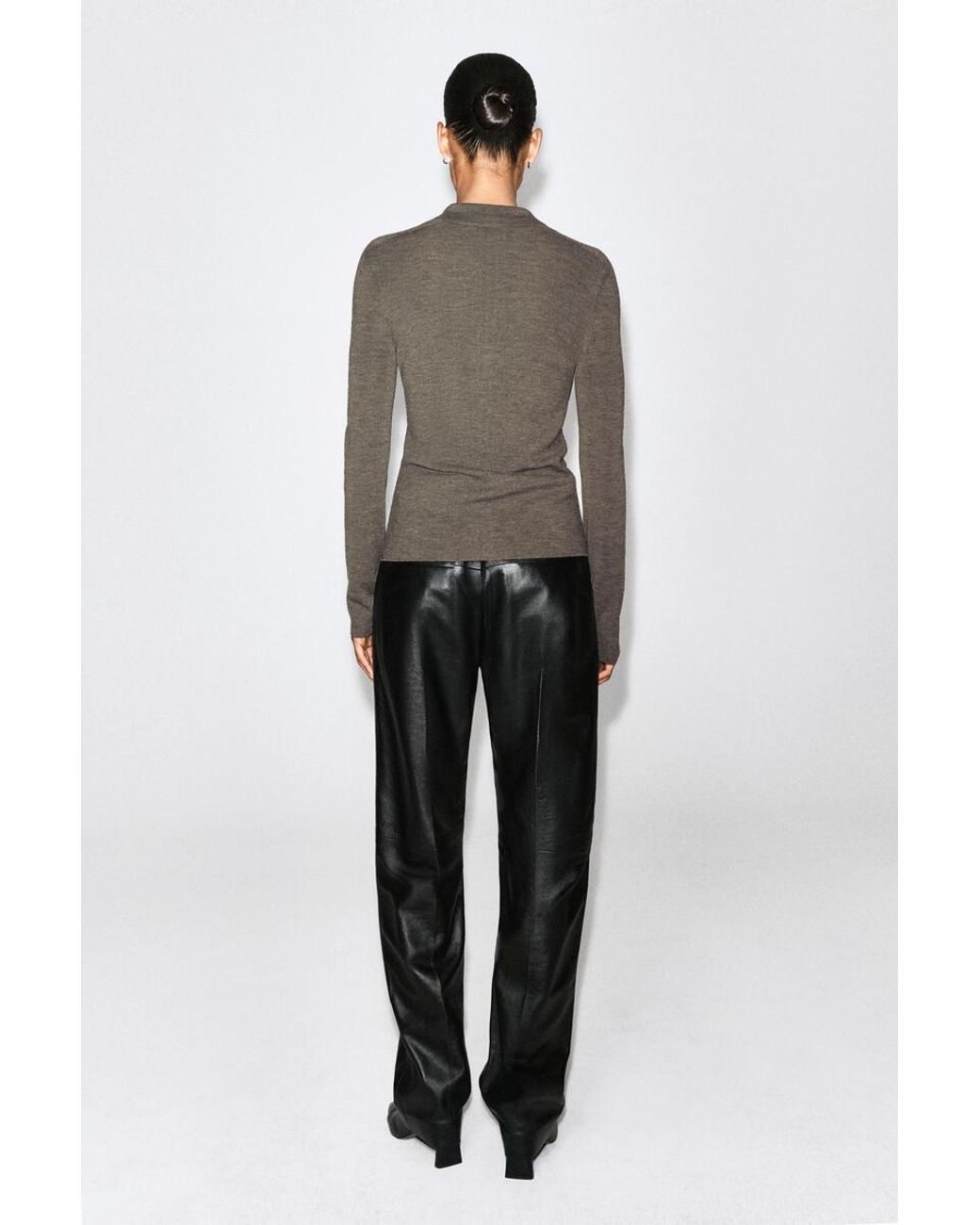 COS Brown Seamless Merino Wool Shirt
