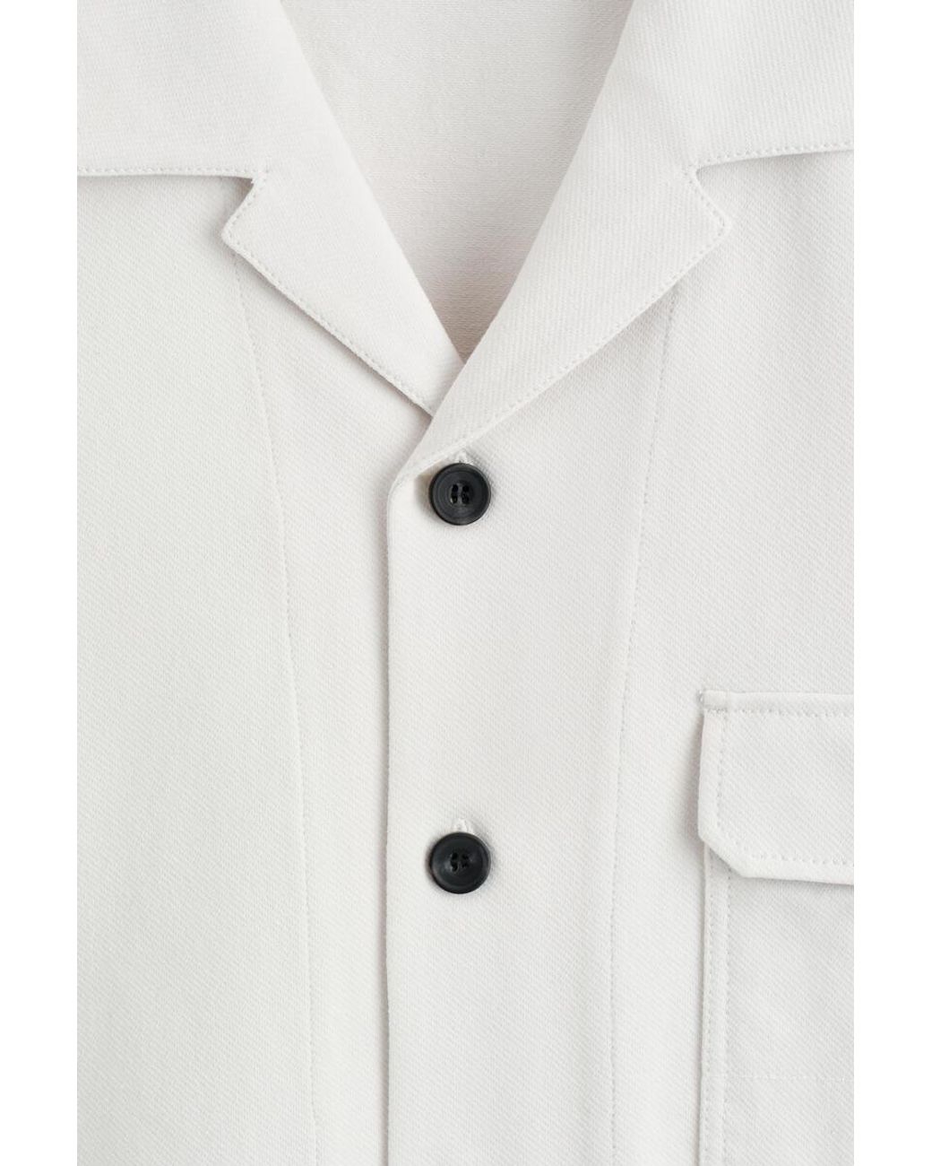 COS White Cotton Utility Shirt for men