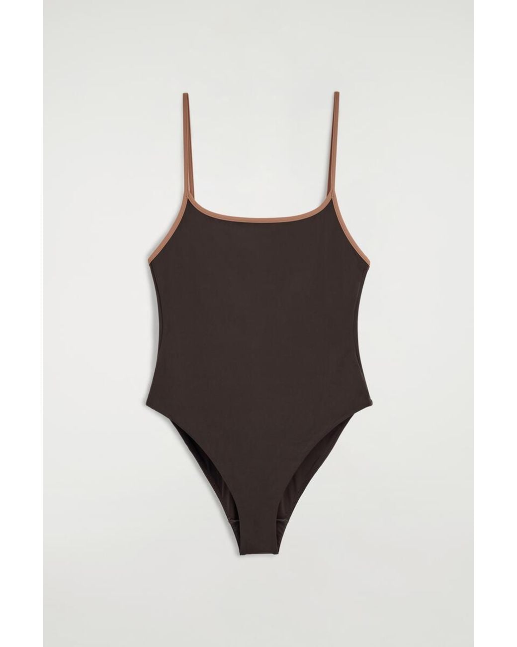 COS Black Contrast-Trimmed Swimsuit