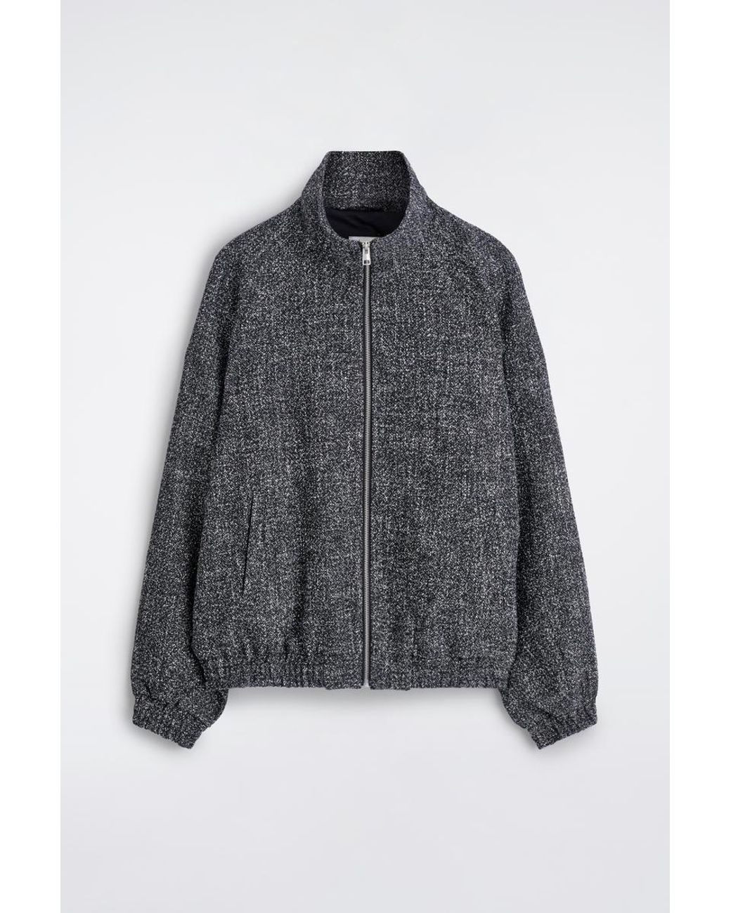 COS Gray Tweed Track Jacket for men