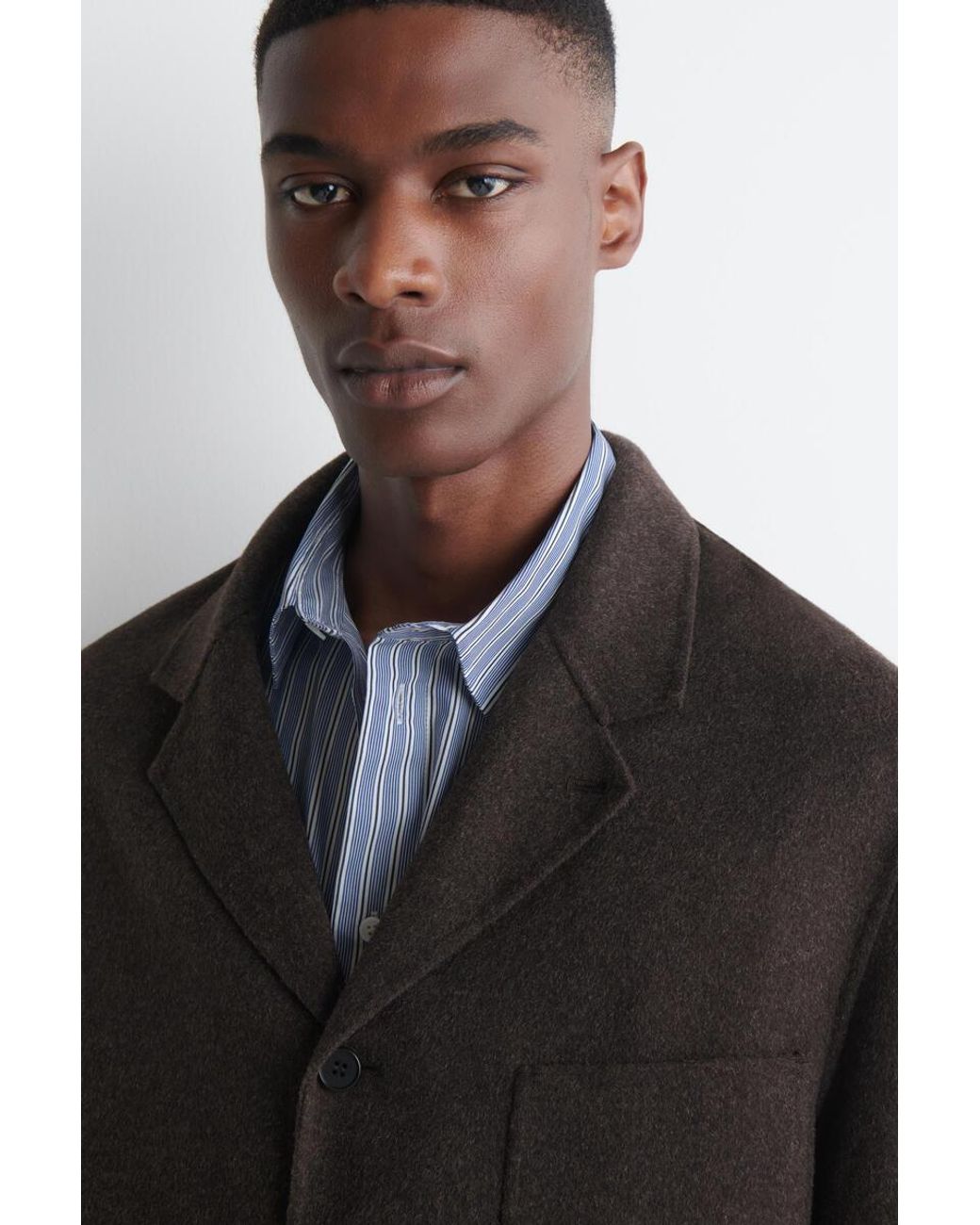 COS Black Relaxed Double-Faced Wool Blazer for men