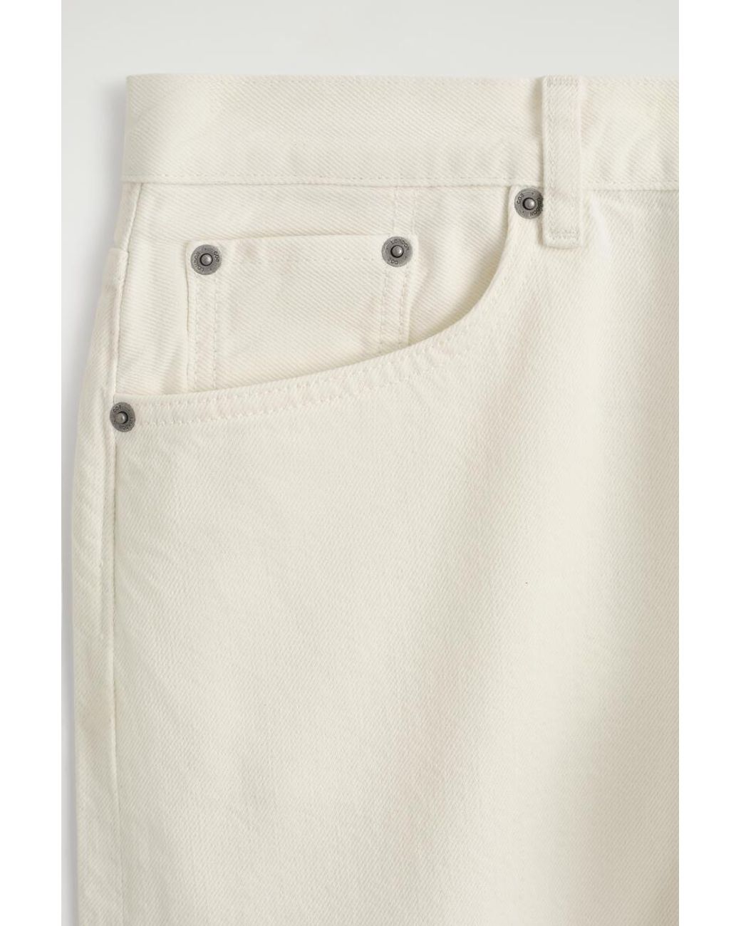 COS Natural Folde Curved-Leg Turn-Up Jeans