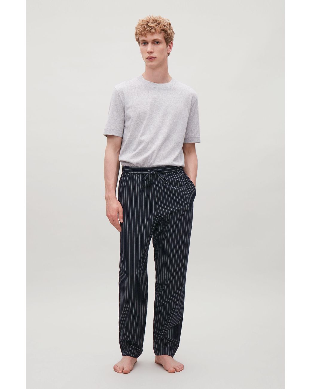 COS Striped Pyjama Bottoms in Blue for Men | Lyst