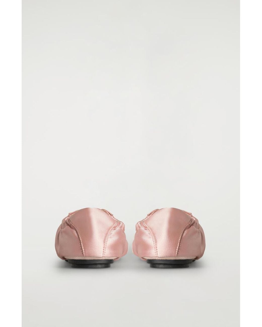 COS Pink Satin-Suede Ballet Sneakers