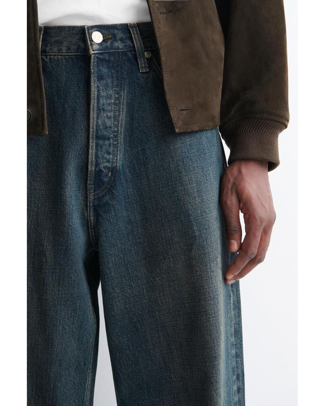 COS Gray Signature Regular-Fit Straight-Leg Jeans for men