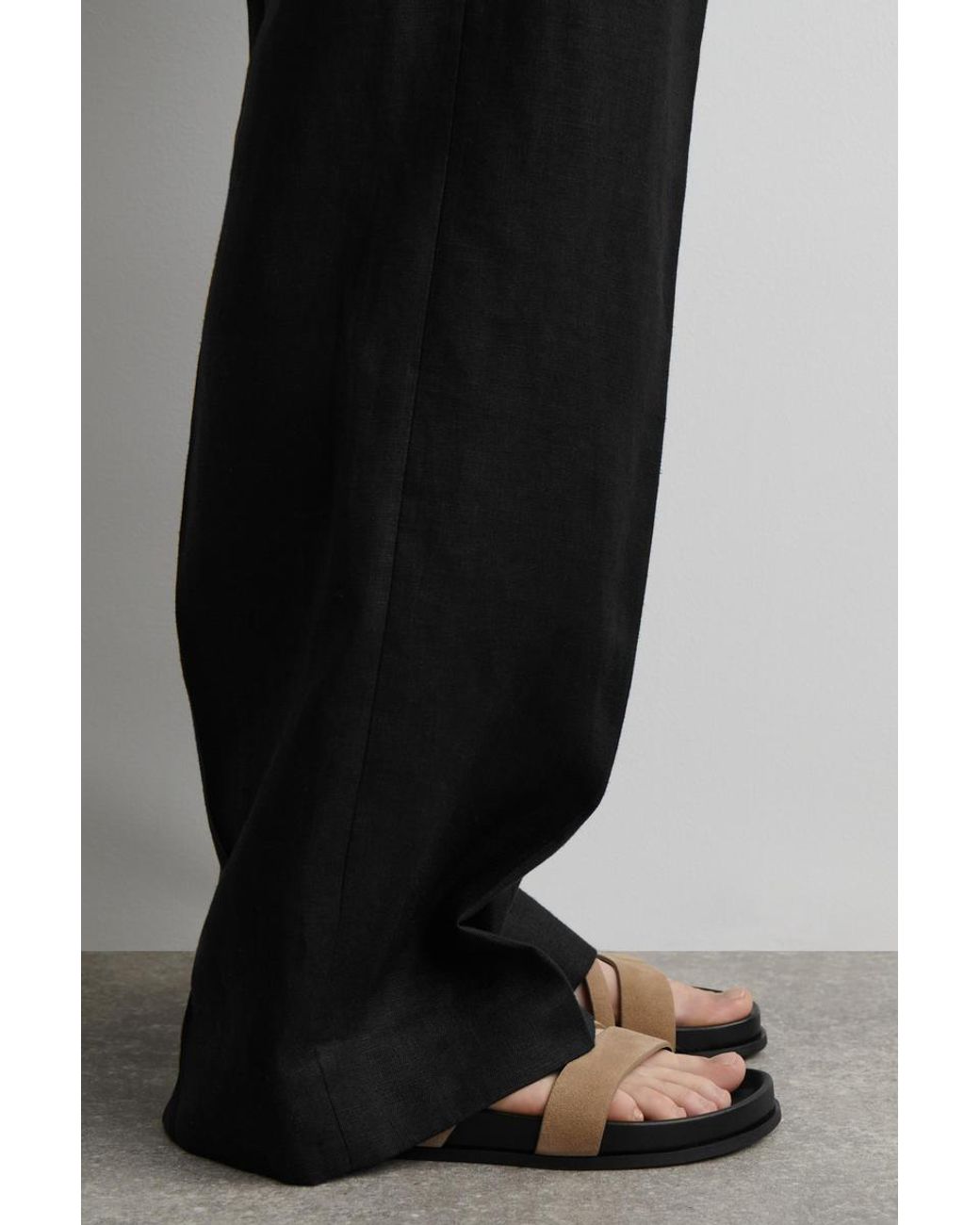靴 cos suede sandals COS Multi-Strap Suede Sandals in Natural | Lyst