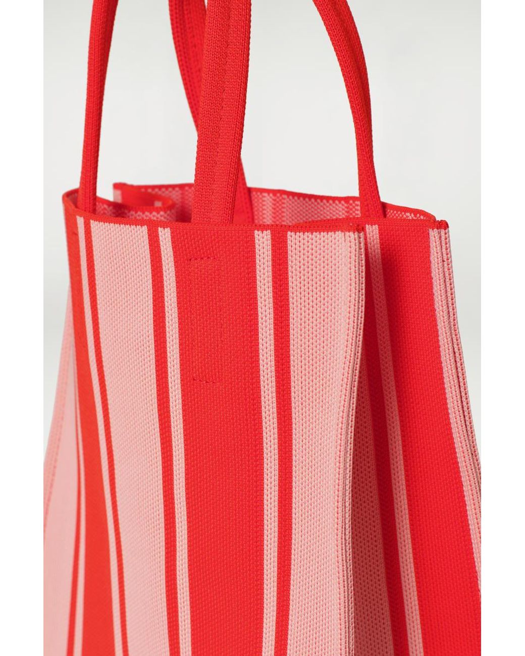 COS Mini Striped Tote Bag in Red | Lyst
