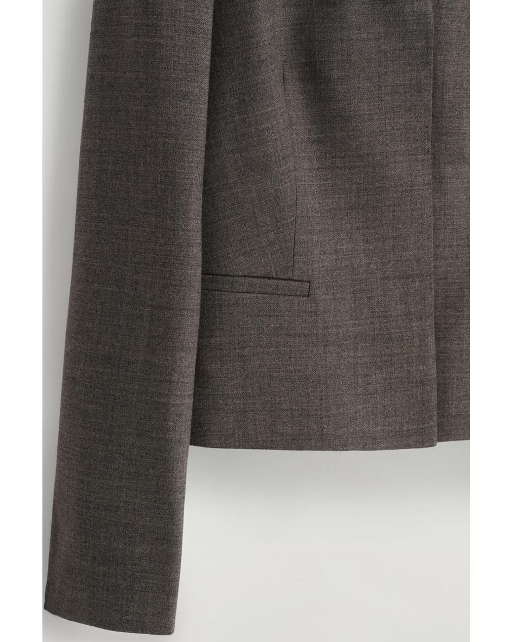 COS Black Slim Waisted Wool Blazer