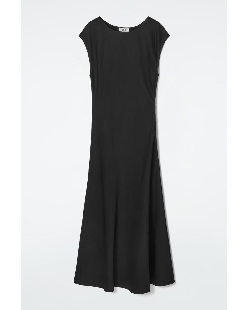 COS Ruched Bias-Cut Satin Dress in Black | Lyst COS Ruched Bias-Cut Satin Dress in Black | Lyst