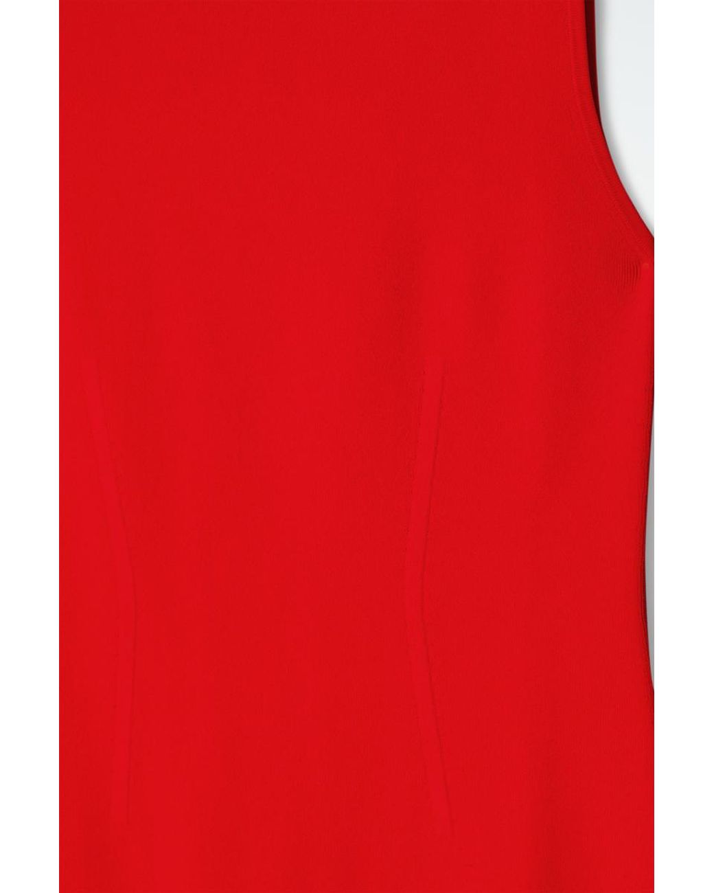 COS Corset-detail Maxi Dress in Red | Lyst