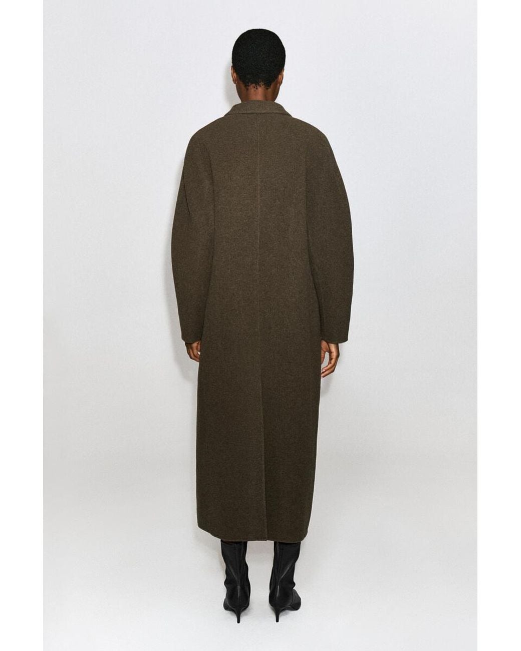 COS Green Tailored Double-Faced Wool Long Coat