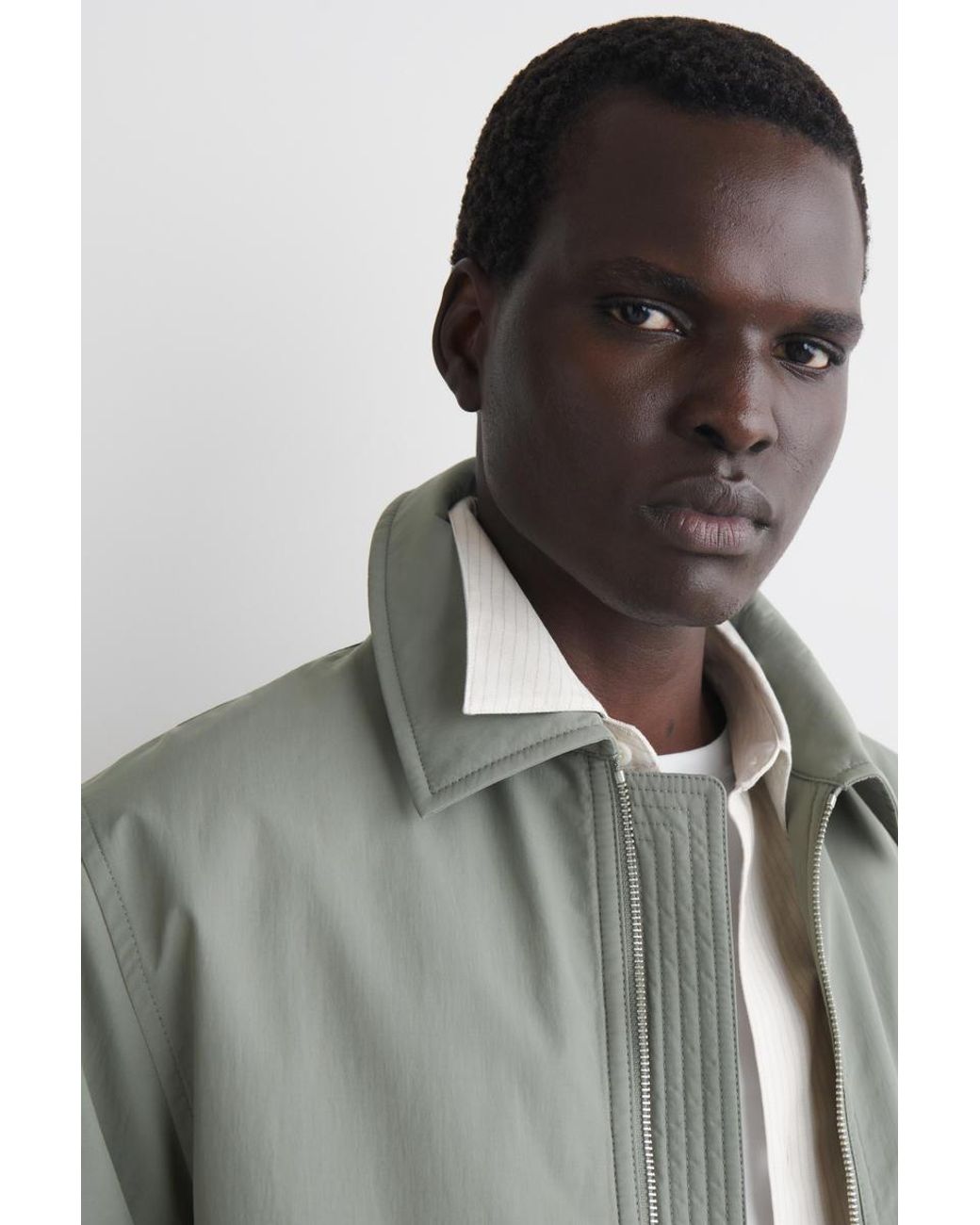 COS Green Padded Nylon Utility Jacket for men