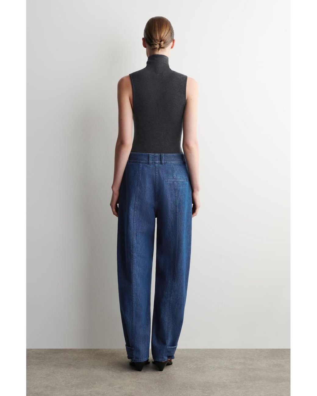 COS Blue Denim Tulip Trousers
