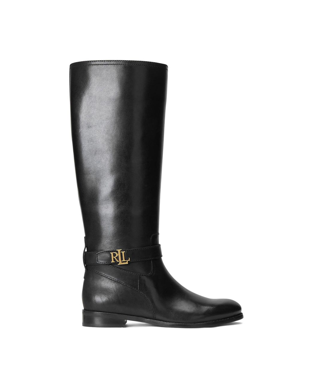 Lauren by Ralph Lauren Brittaney Tall Burnished Leather Riding Boots in ...