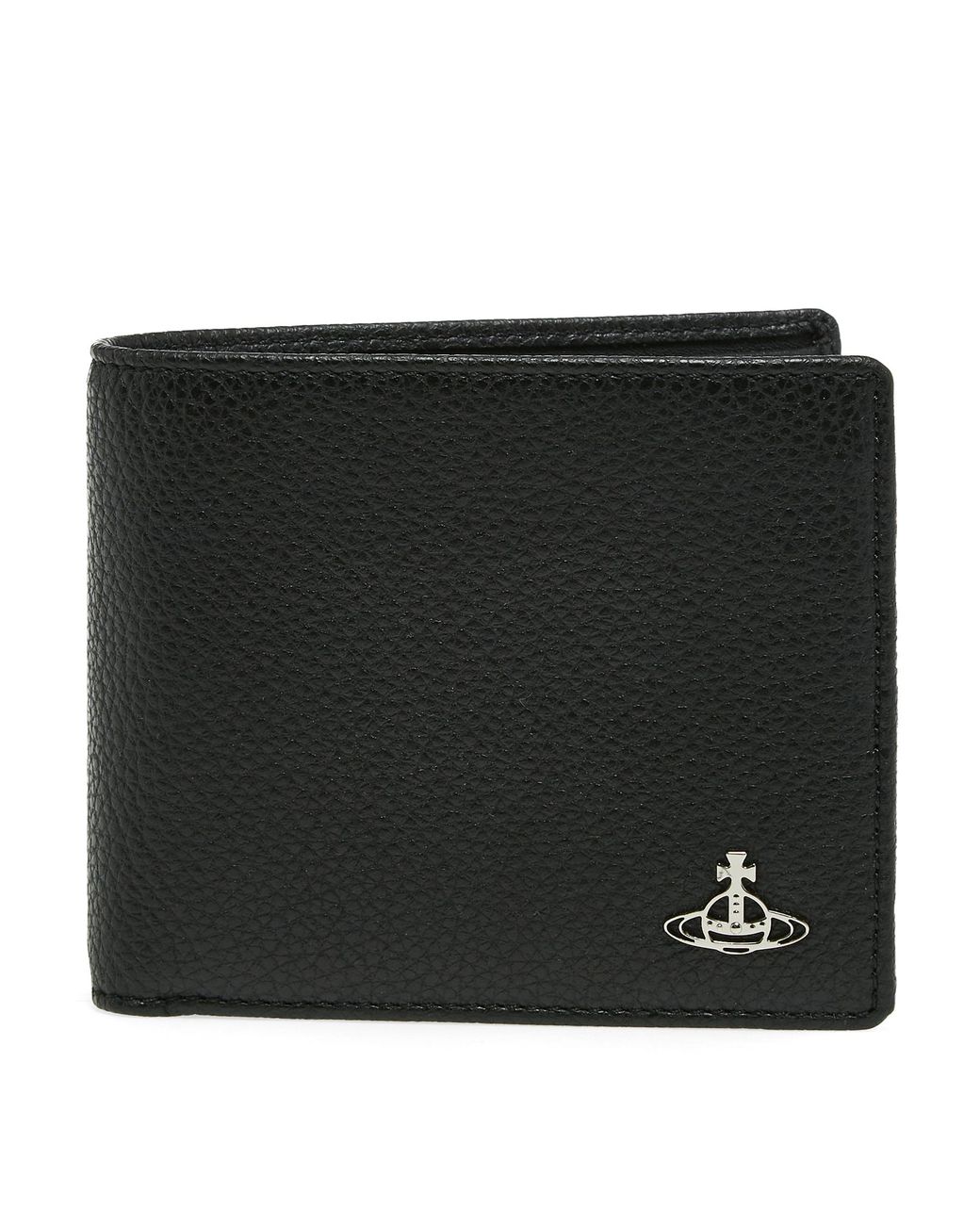 Vivienne Westwood Grain Leather Coin Pocket Wallet in Black for Men | Lyst