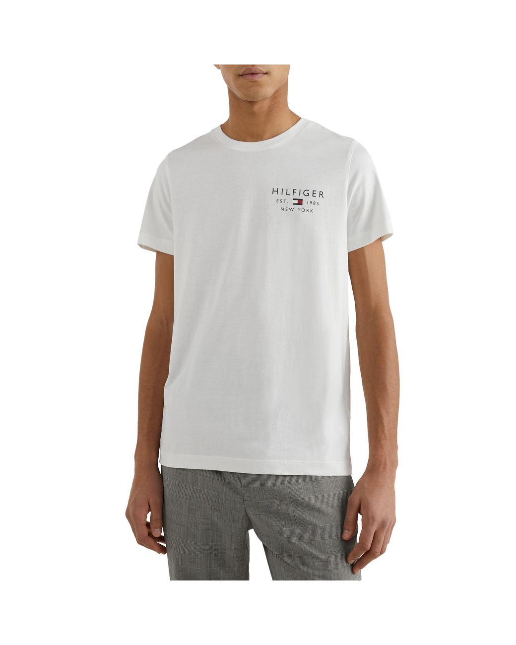 Tommy Hilfiger Brand Love Small Logo Short Sleeve T-shirt in White for Men  | Lyst