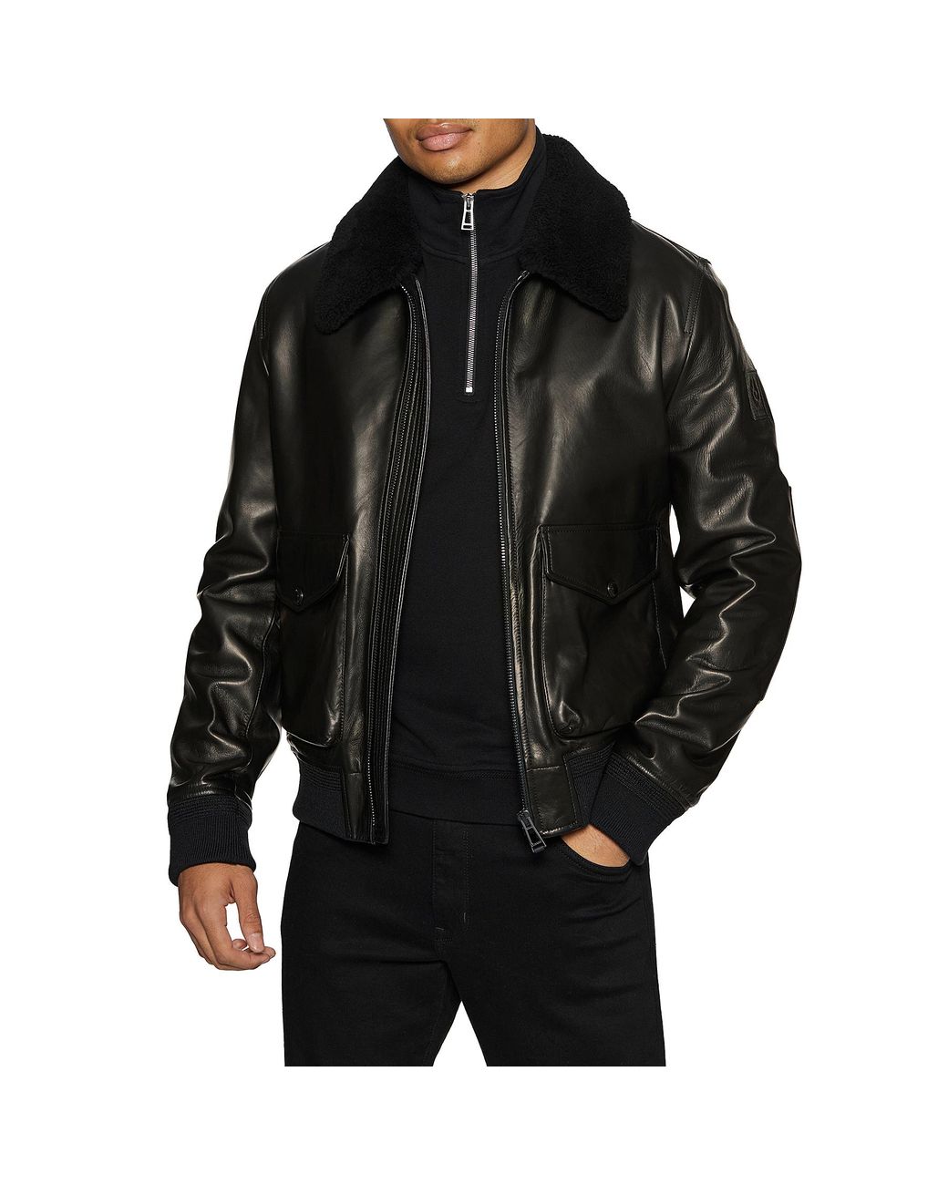 Belstaff Chart Leather Jacket in Black for Men | Lyst