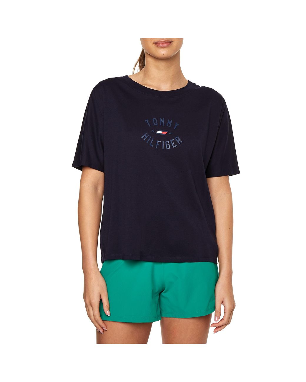 Tommy Hilfiger Relaxed Th Graphic Tee Sports Top in Blue | Lyst