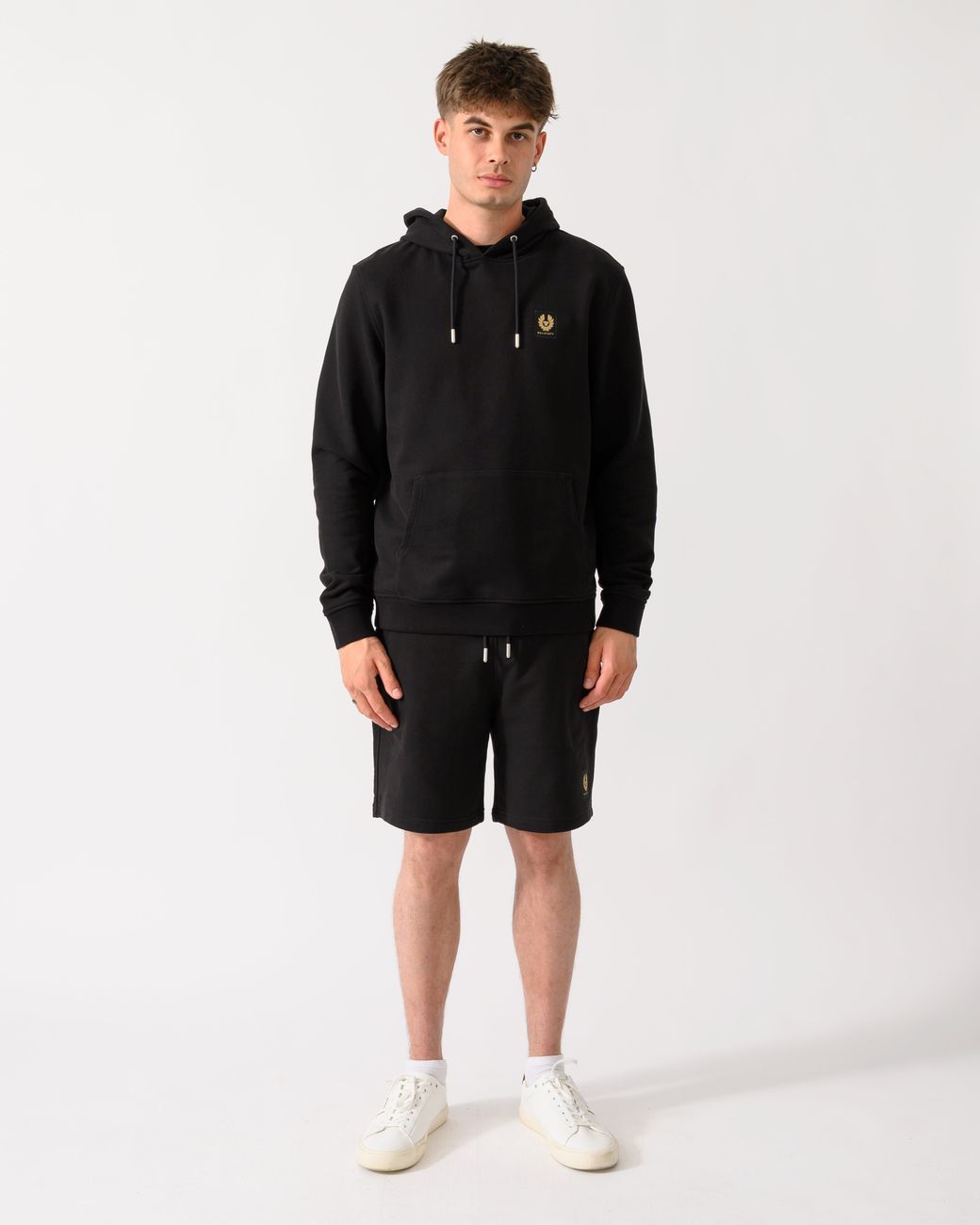 Belstaff Black Logo Hoodie for men