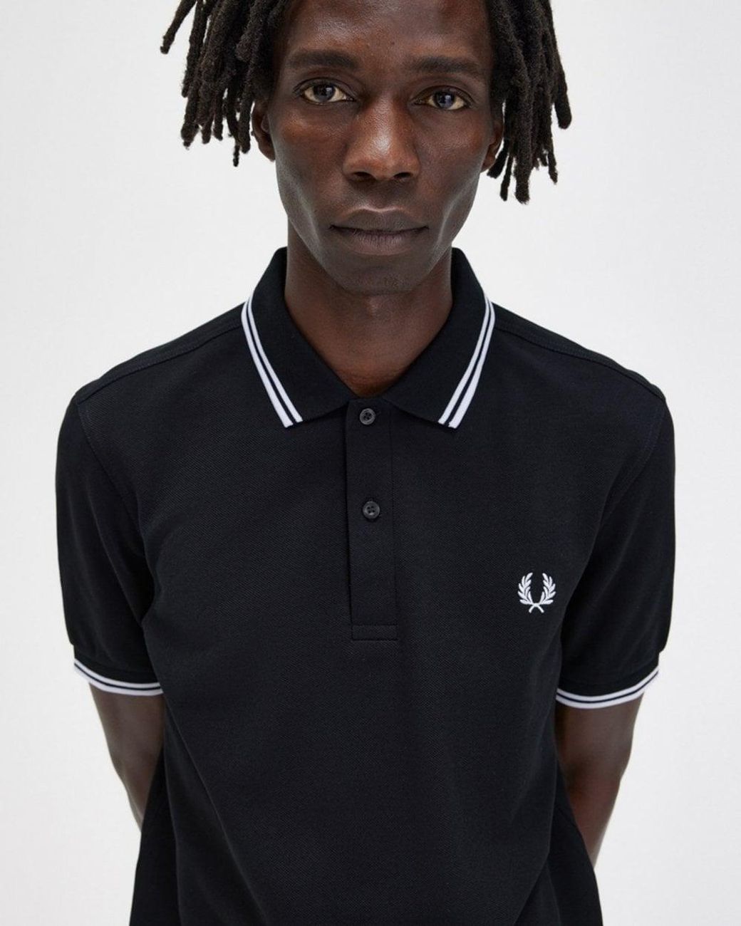 Fred Perry Blue Twin Tipped Signature Polo Shirt Nos Size: L for men