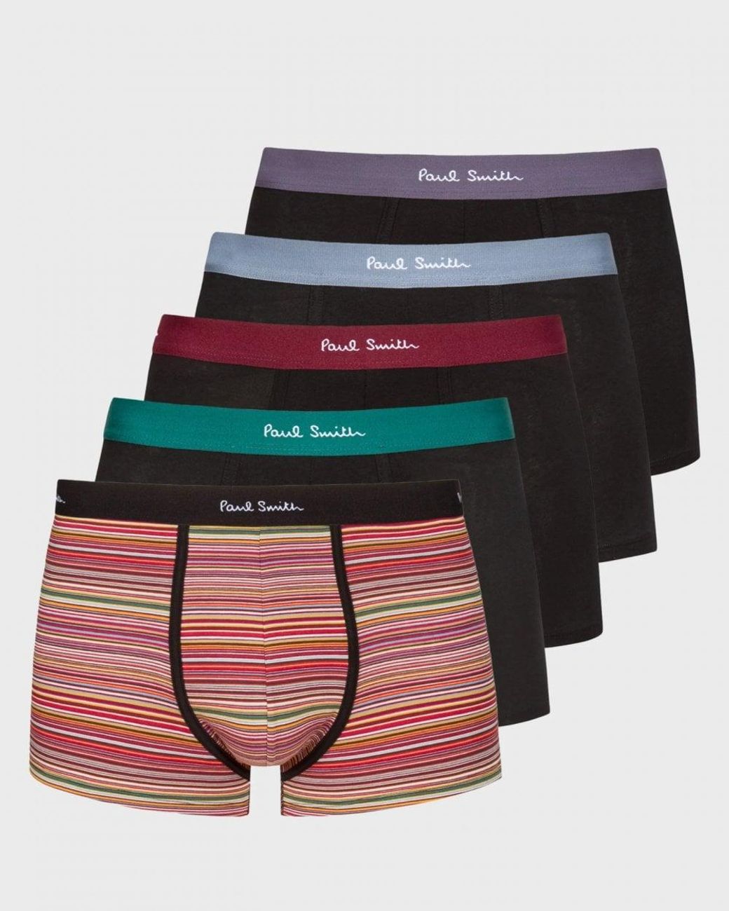 Paul Smith Red 5-Pack Organic Cotton Signature Stripe Mixed Boxer Briefs for men