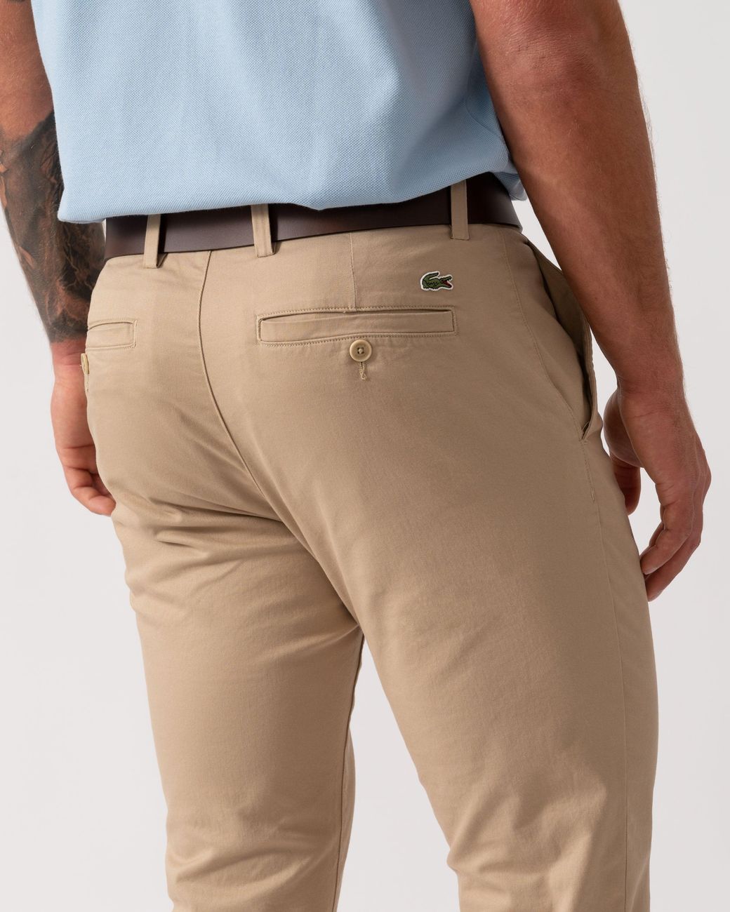 Lacoste Natural Slim Fit Stretch Cotton Chinos for men
