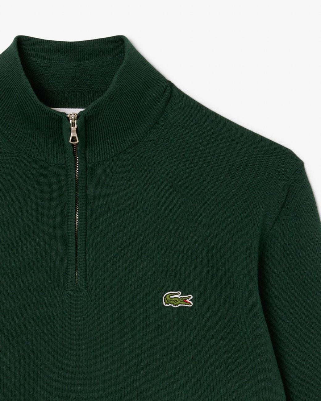Lacoste Green Half Zip Logo Sweatshirt for men