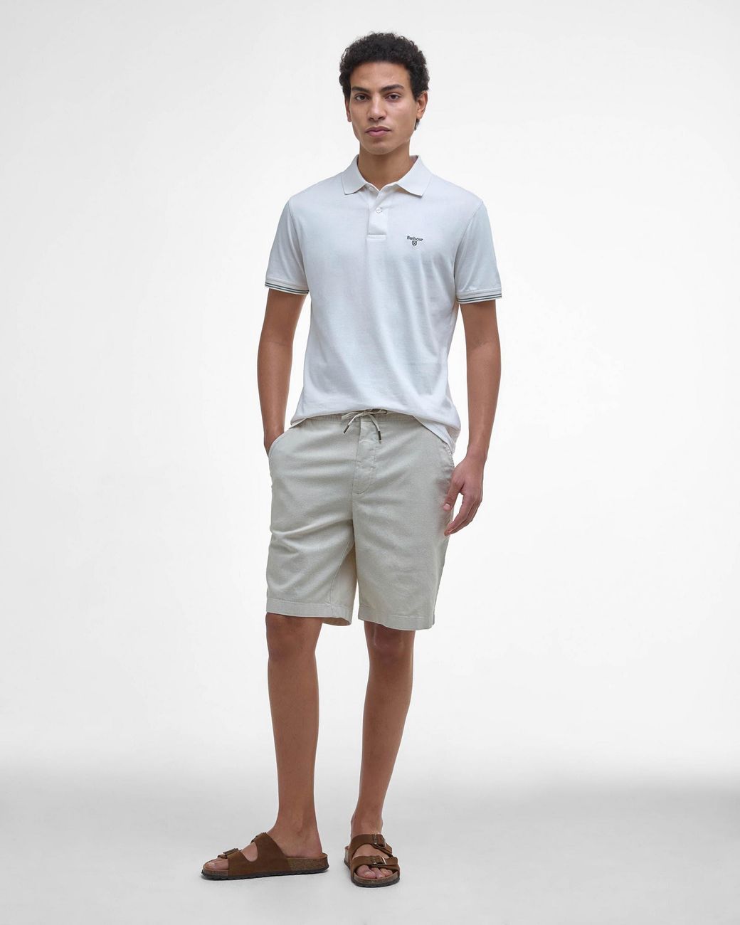 Barbour White Austwick Polo Shirt for men