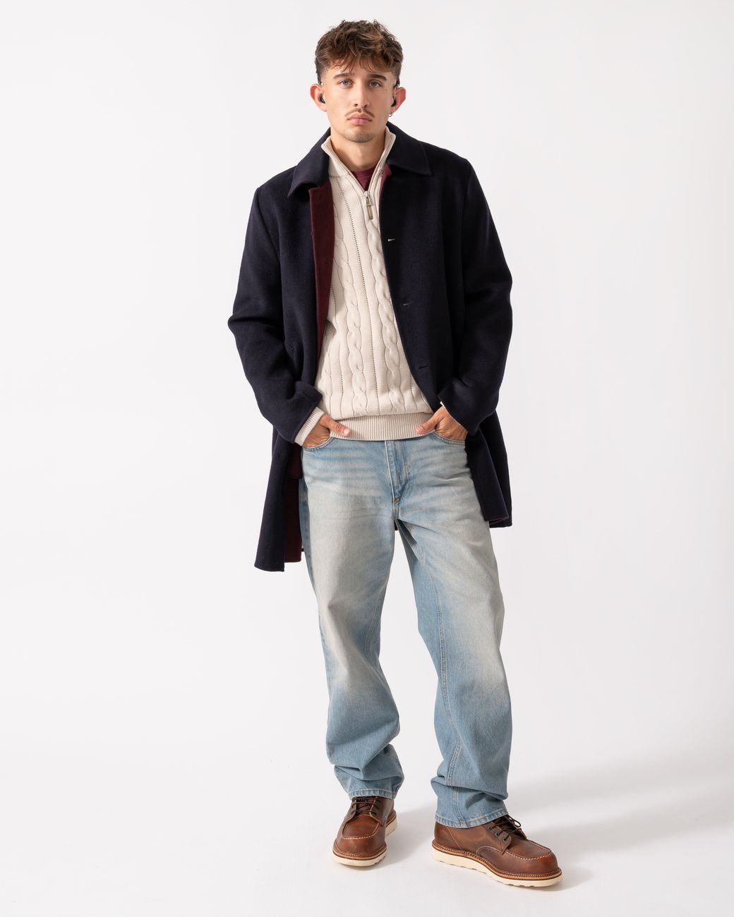 Paul Smith Blue Ps Double-Face Wool-Blend Overcoat for men