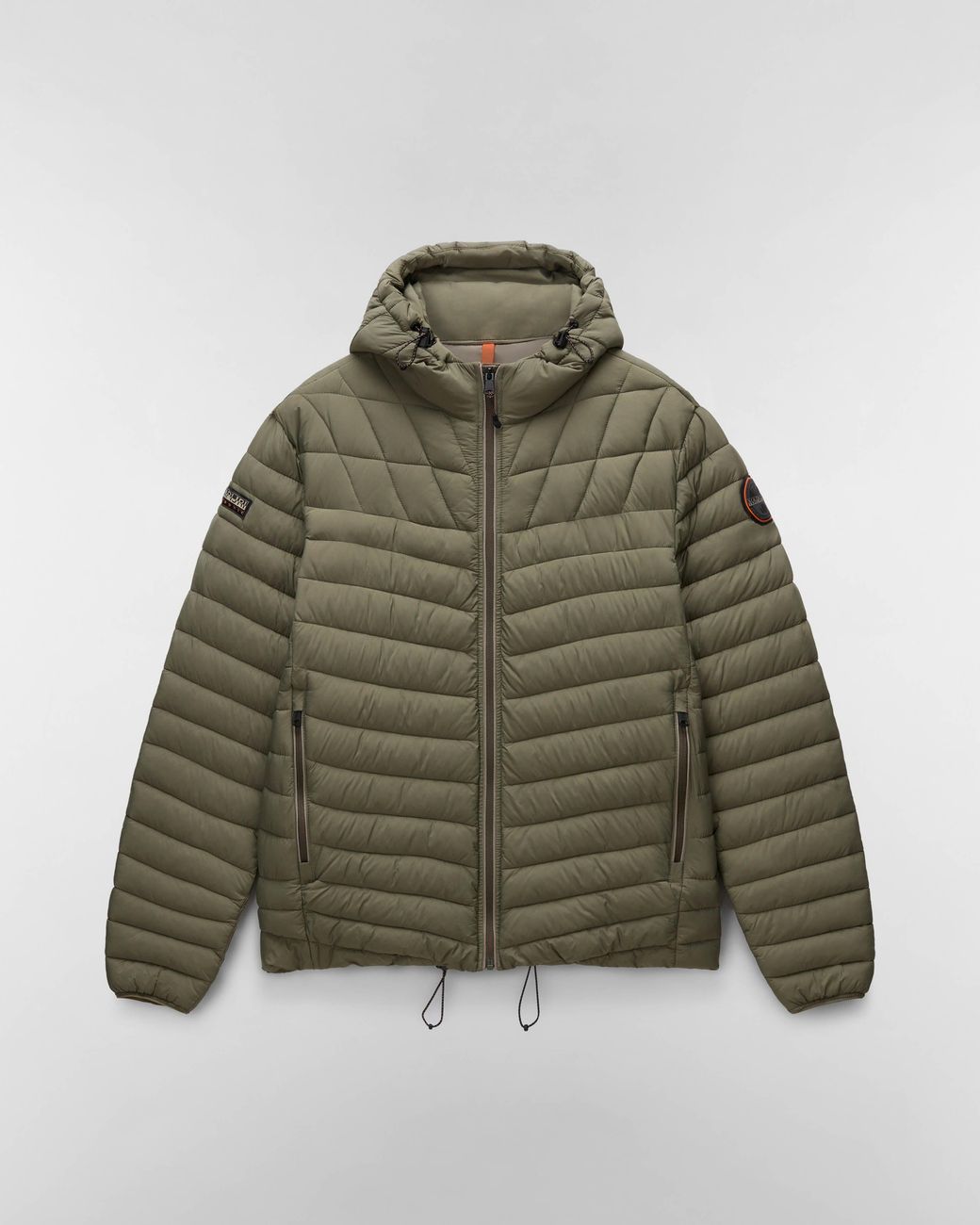 Napapijri Green A-Lapaz Hooded Puffer Jacket for men
