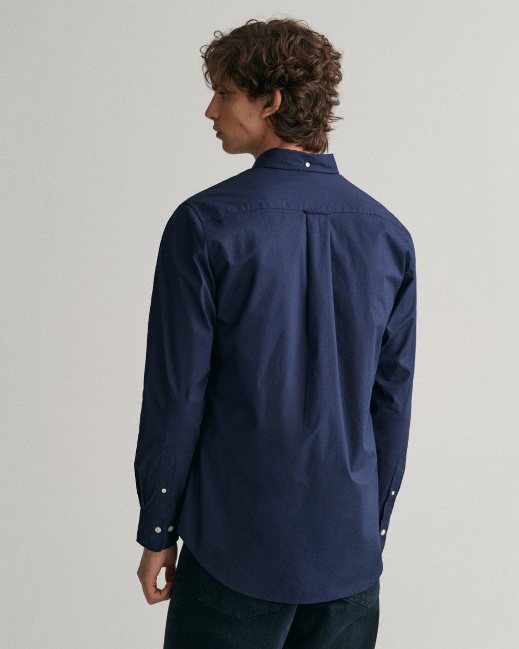 Gant Blue Regular Fit Short Sleeve Poplin Shirt for men