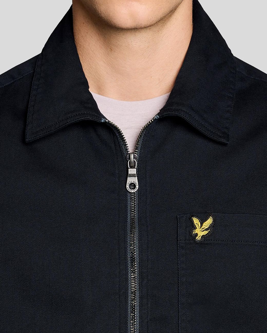 Lyle & Scott Blue Lightweight Enzyme Wash Overshirt for men