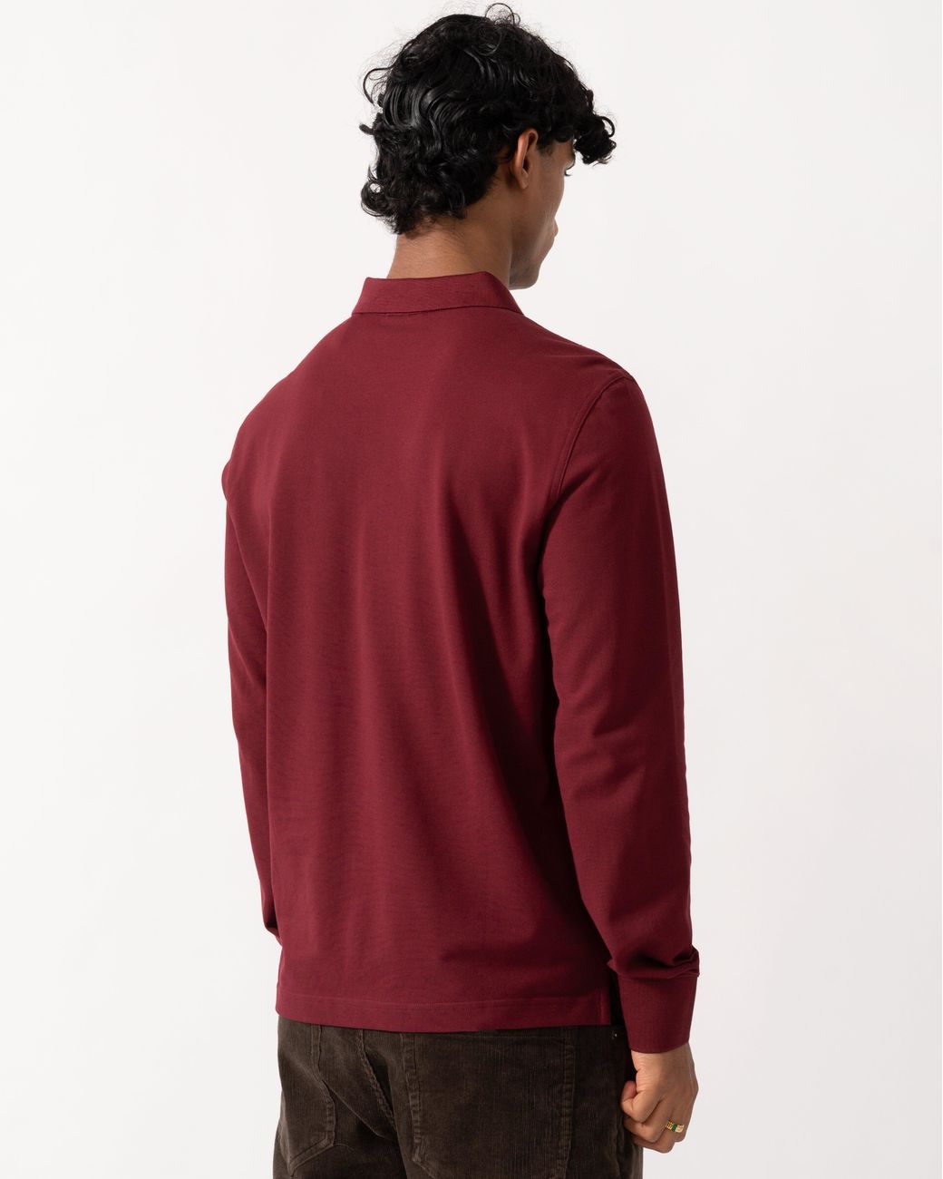 Gant Red Regular Fit Long Sleeve Shield Logo Pique Rugger for men